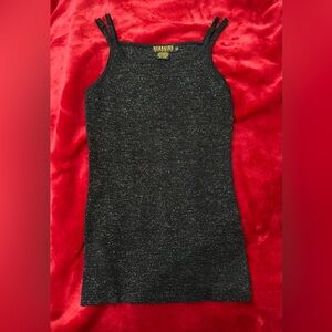 Georgiou shimmery black tank